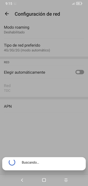 Espere a que la búsqueda termine