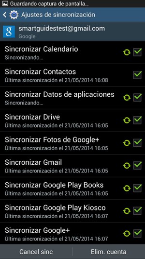 Su información será sincronizada