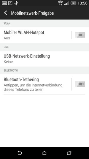 Wählen Sie Mobiler WLAN-Hotspot 