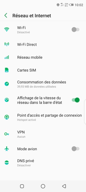 Sélectionnez Réseau mobile