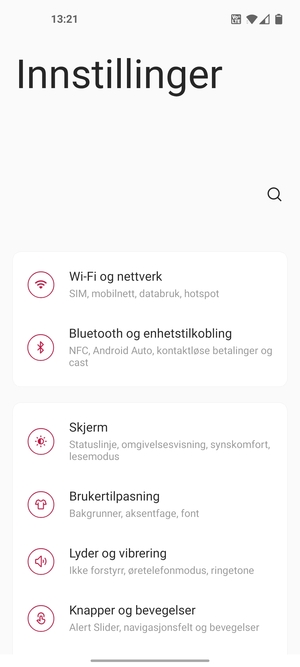 Velg Wi-Fi og nettverk