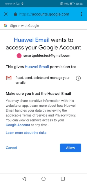 Select Allow