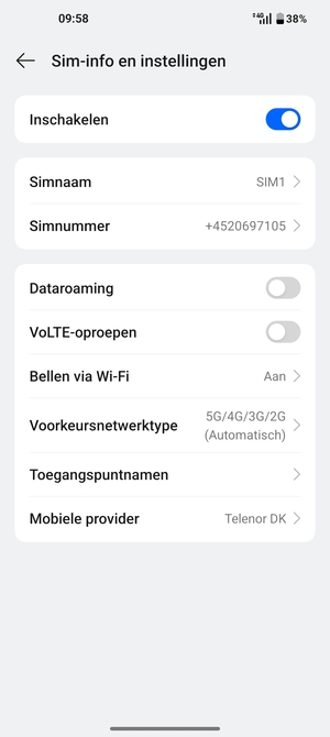 Selecteer Toegangspuntnamen