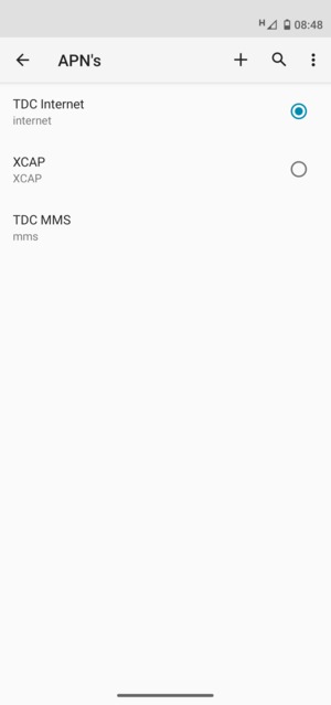 Selecteer de Menu-knop