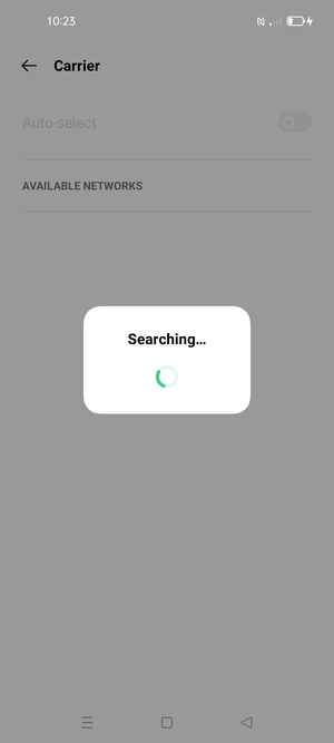 Wait for the search to finish