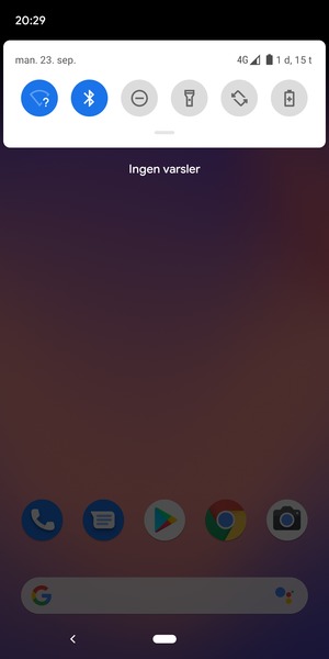 Dra ned toppmenyen igjen
