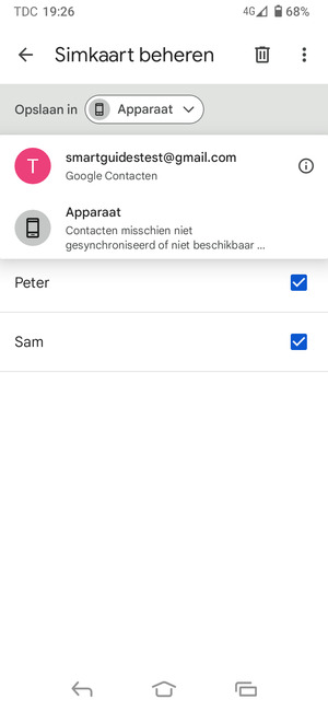 Selecteer uw Google-account