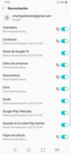 Su información será sincronizada