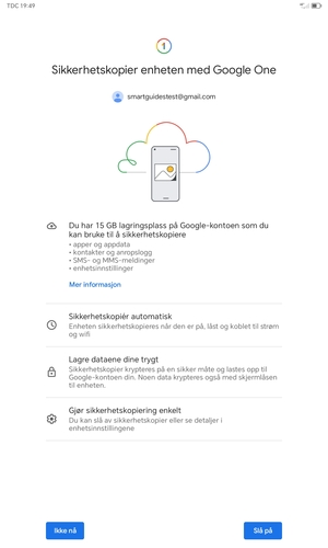 Velg Slå på