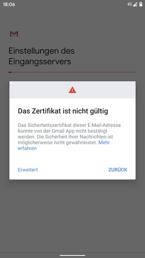 Wählen Sie ZURÜCK