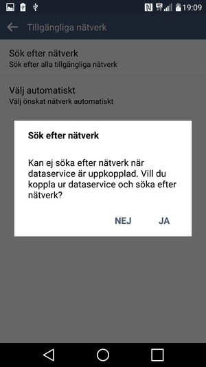 Välj JA