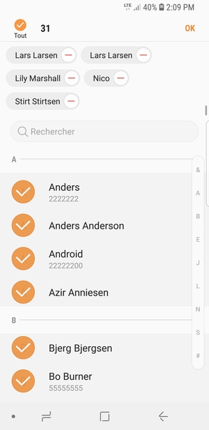 Sélectionnez OK