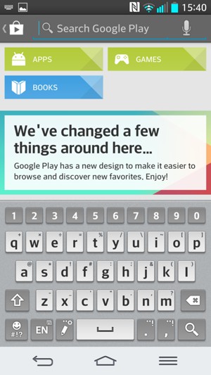 Enter the app name and select Search