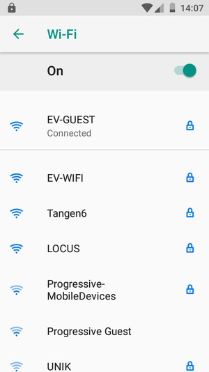 You are now connected to the Wi-Fi network
