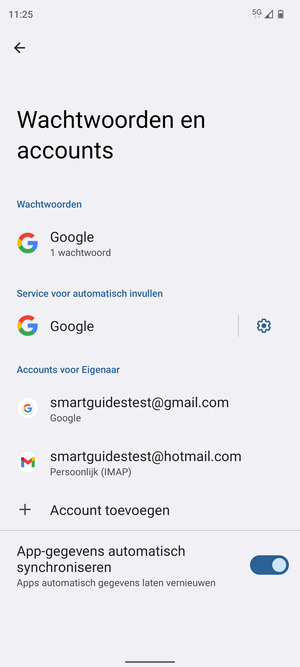 Selecteer uw Google-account