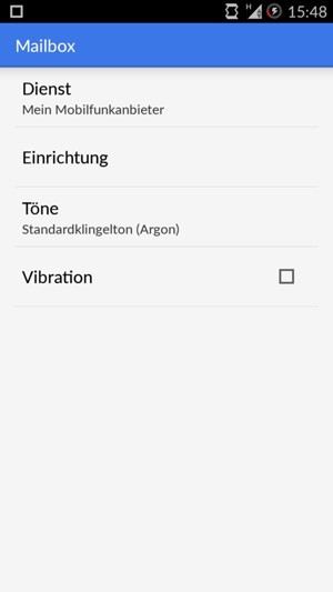 Wählen Sie Einrichtung