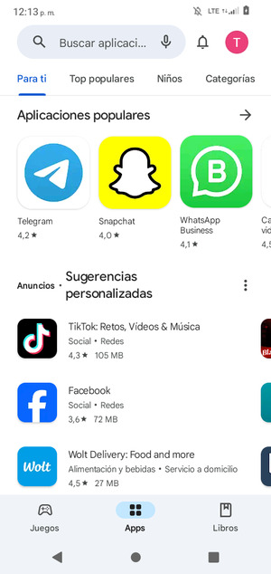 Seleccione la barra de Búsqueda