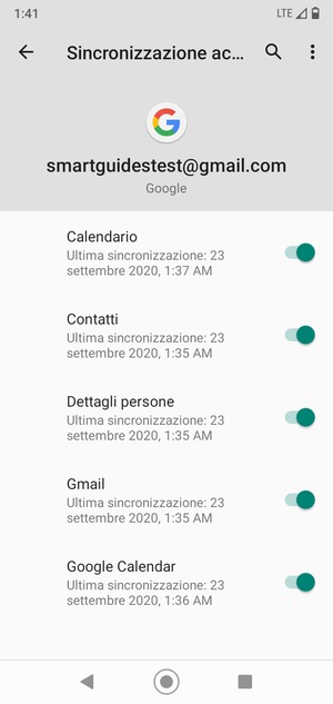Assicurati che Contatti sia selezionato
