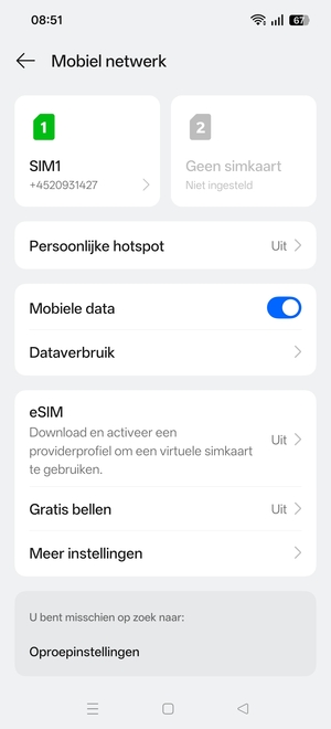 Selecteer eSIM
