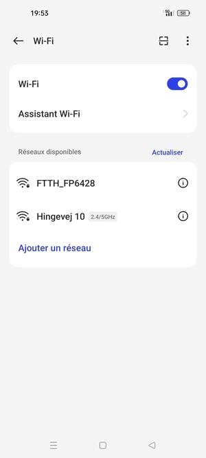 Sélectionnez le réseau sans fil auquel vous souhaitez vous connecter