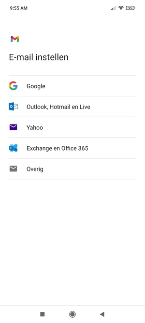 Selecteer Outlook, Hotmail en Live
