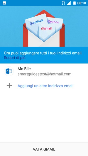 Seleziona VAI A GMAIL