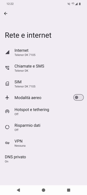 Seleziona SIM