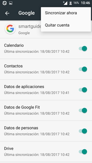 Seleccione Sincronizar ahora