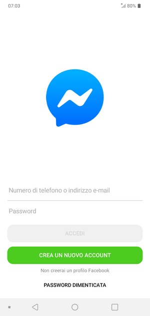 L'app è pronta per l'uso