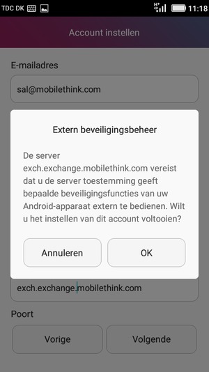 Selecteer OK