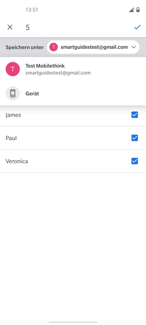 Wählen Sie Ihr Google Konto