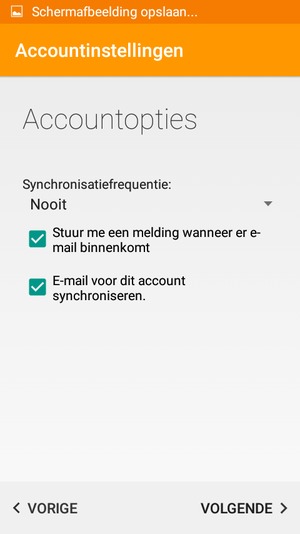 Selecteer VOLGENDE
