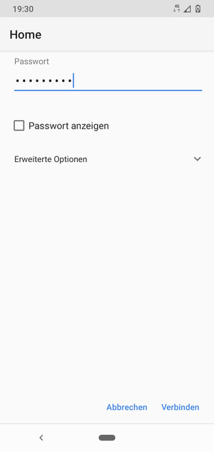 Geben Sie das WLAN-Passwort ein und wählen Sie Verbinden