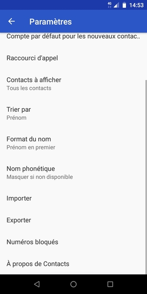 Faites défiler et sélectionnez Importer