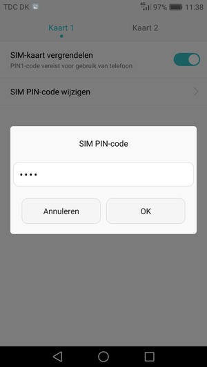 Bevestig uw nieuwe SIM PIN-code en selecteer OK
