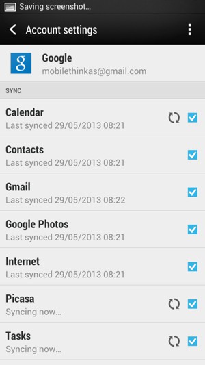 Your information will be synchronised