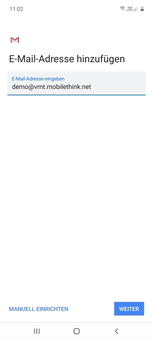Geben Sie Ihre E-Mail-Adresse ein und wählen Sie WEITER