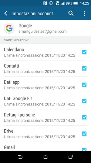 Seleziona il tasto Menu