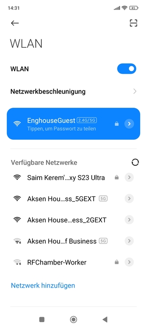 Sie sind nun mit dem WLAN-Netzwerk verbunden