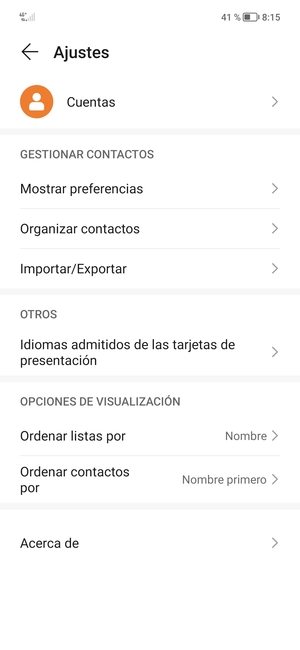 Seleccione Importar/Exportar