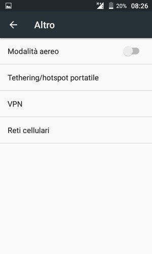 Seleziona Reti cellulari