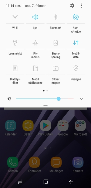 Velg v-knappen