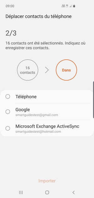 Sélectionnez votre compte Google