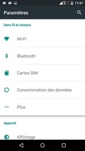 Sélectionnez Plus