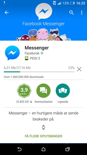 Afvent at installeringen er afsluttet