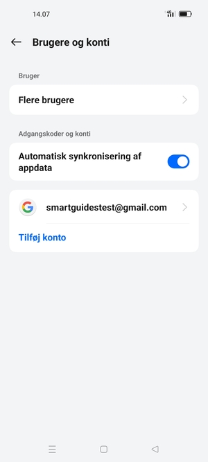 Vælg din Google-konto