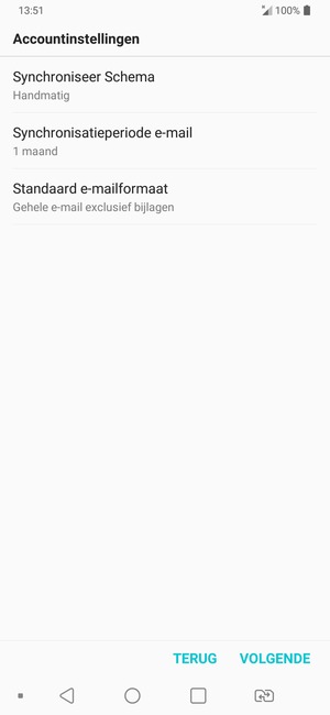 Selecteer VOLGENDE