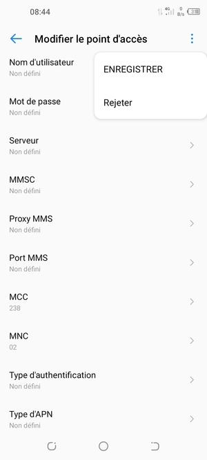Sélectionnez ENREGISTRER