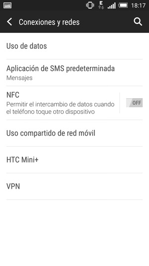 Seleccione Uso compartido de red móvil