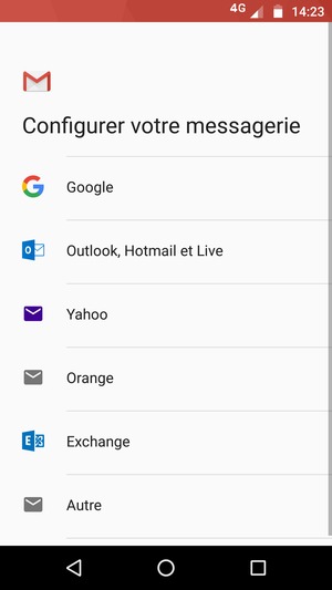 Sélectionnez Google